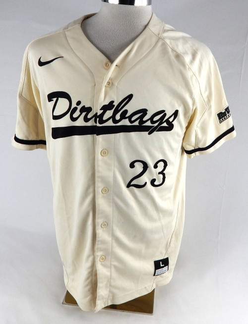 2018 Long Beach State Dirtbags #23 Game Used Cream Jersey Baseball L 897