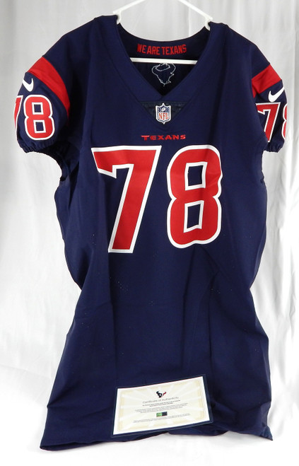 2021 Houston Texans Laremy Tunsil #78 Game Issued Navy Jersey Color Rush 48 995