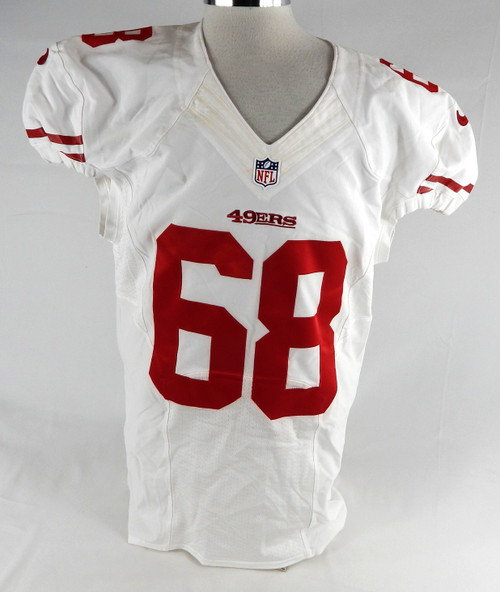 2016 San Francisco 49ers Zane Beadles #68 Game Issued White Jersey NP Rem 48 195