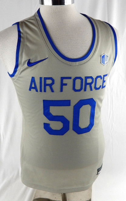 2021-22 Air Force Falcons #50 Game Used Grey Jersey Basketball L 47