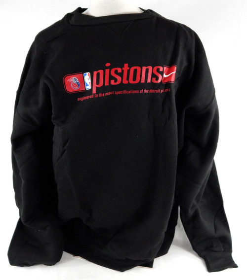 2000s Detroit Pistons Team Issued Black Crewneck Sweatshirt 3XL 725