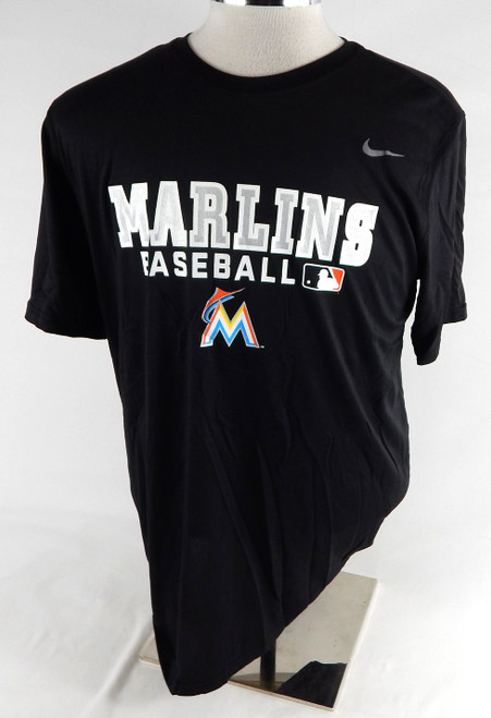 2017 Miami Marlins #37 Game Used Black Training Shirt XL 438