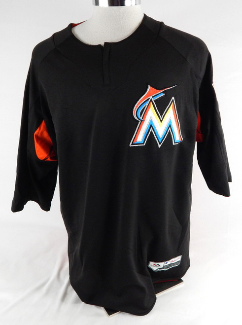 Miami Marlins Tayron Guerrero #72 Game Used Black Jersey Batting Practice XL 52