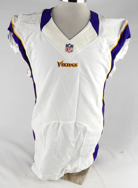 2012 Minnesota Vikings Blank Game Issued White Jersey 44 624