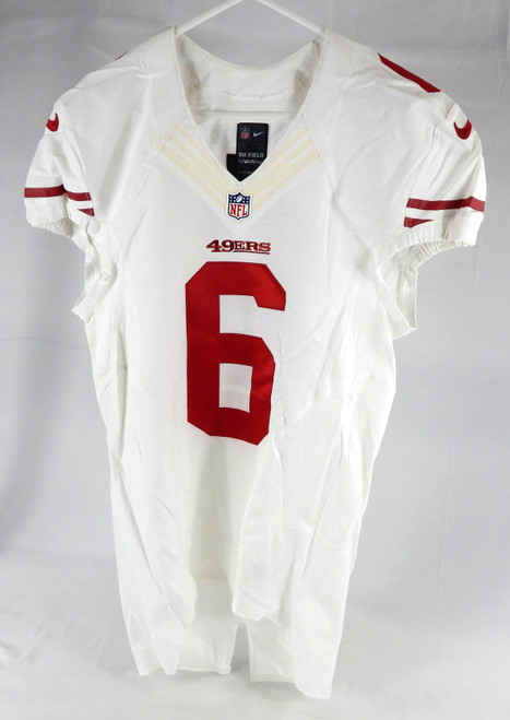 2013 San Francisco 49ers #6 Game Issued White Jersey 42 333