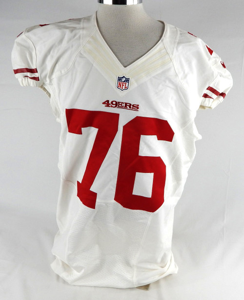 2012 San Francisco 49ers Anthony Davis #76 Game Issued White Jersey NP Rem 48 2