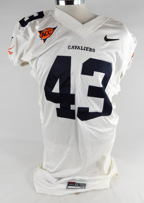 2005 Virginia Cavaliers Devonta Brown #43 Game Used White Jersey Football  L 716