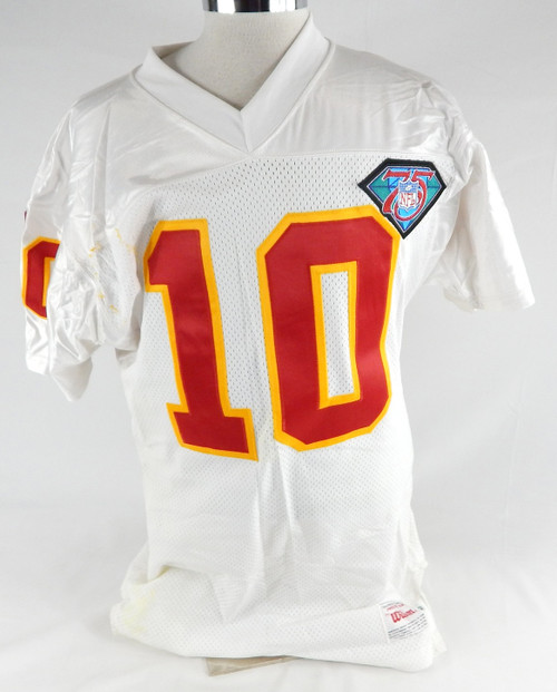 Kansas City Chiefs Van Pelt #10 Game Issued White Jersey 75th Patch 42 119