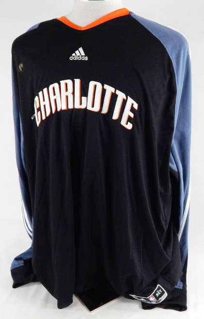 2009-10 Charlotte Hornets Tyrus Thomas #12 Game Used Black Shooting Shirt 3XL 4