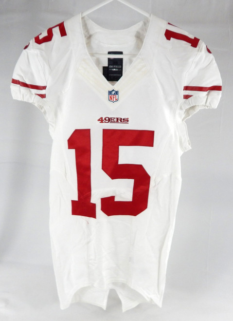 2014 San Francisco 49ers Michael Crabtree #15 Game Issued White Jersey 38 345