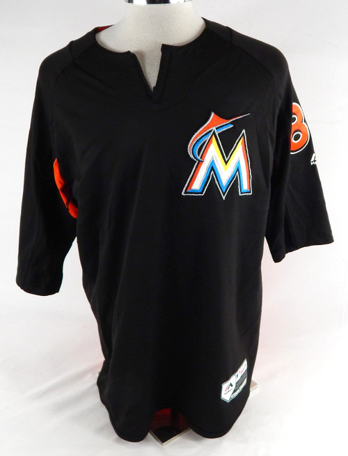 Miami Marlins Matt Juengel #88 Game Used Black Jersey Batting Practice L 455