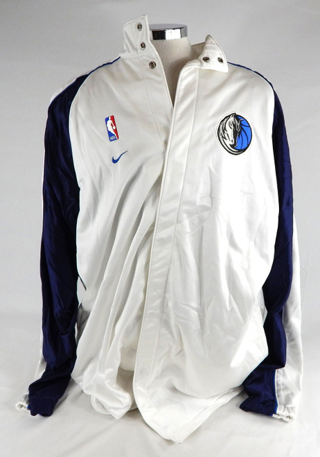 2001-02 Dallas Mavericks Game Issued White Warm Up Jacket 911 Patch 2XL 231