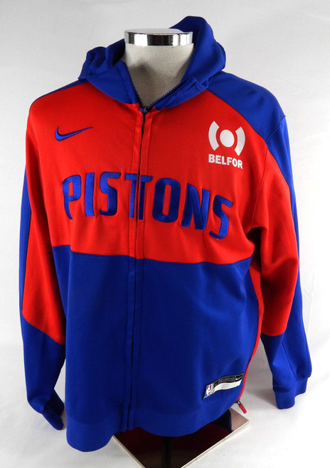 2024-25 Detroit Pistons Tim Hardaway Jr #8 Game Used Red Warm Up Jacket L 247