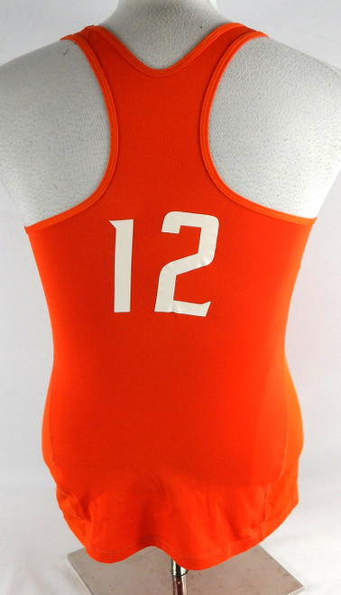 2018 Boise State Broncos #12 Game Used Orange Jersey 60 P Beach Volleyball M 913