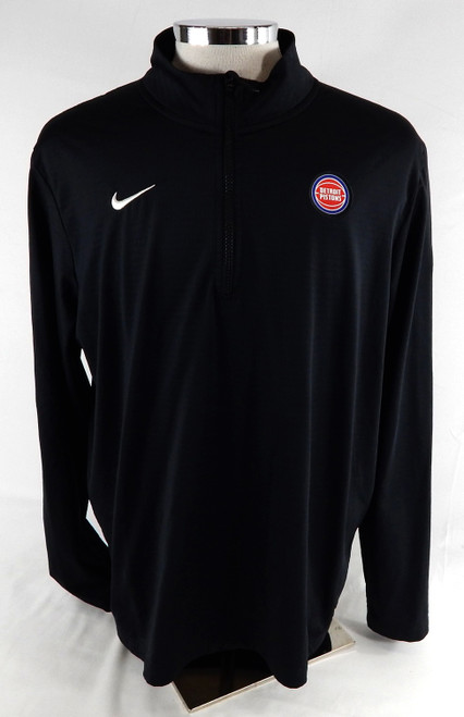 2024-25 Detroit Pistons Jalen Duren #0 Game Used Black Quarter Zip Shirt XL 246