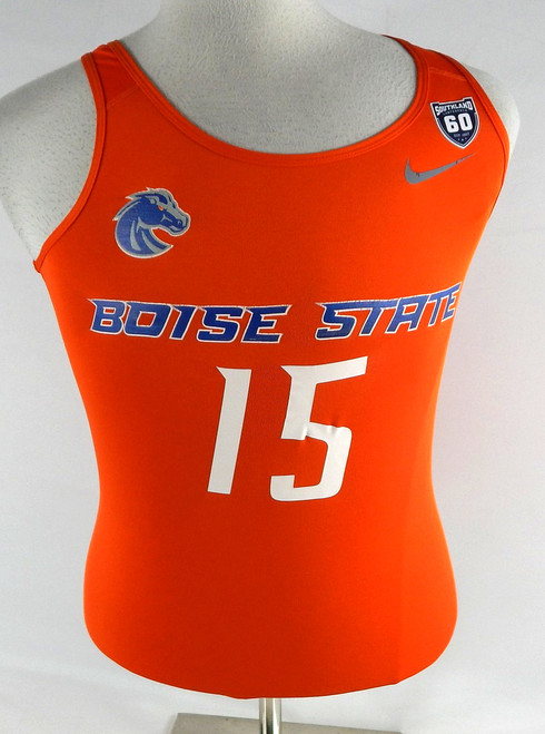 2018 Boise State Broncos #15 Game Used Orange Jersey 60 P Beach Volleyball S 917