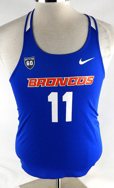 2018 Boise State Broncos #11 Game Used Blue Jersey 60 P Beach Volleyball M 946