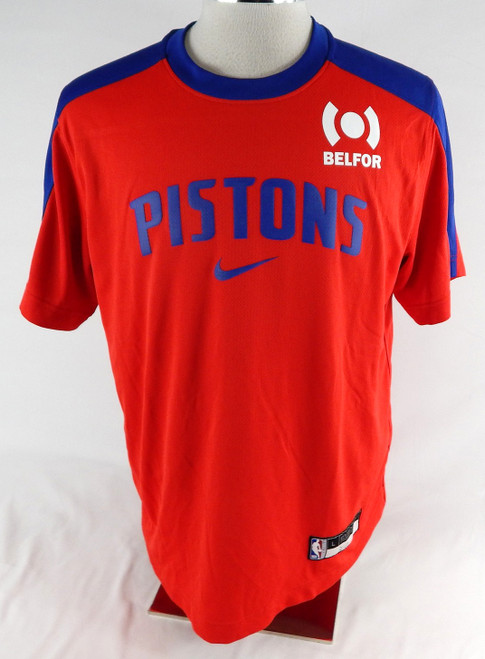 2024-25 Detroit Pistons #20 Game Used Red Shooting Shirt L 370