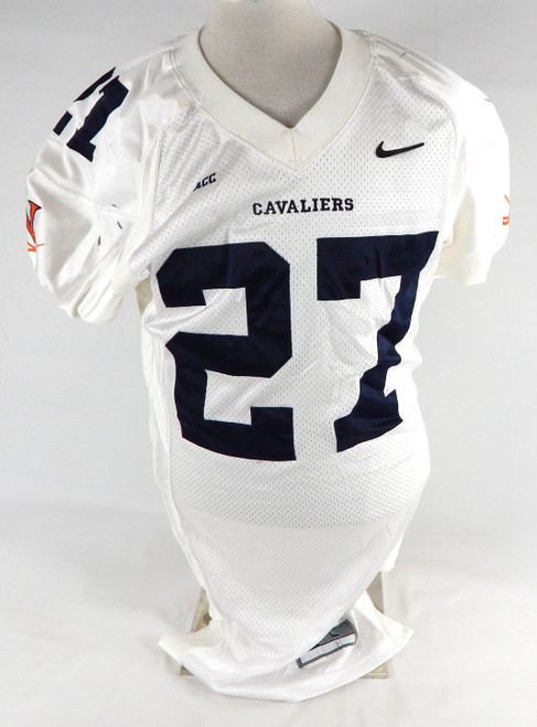 2002-03 Virginia Cavaliers #27 Game Used White Jersey Football NP R L 704
