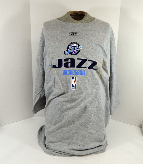 2000s Utah Jazz Team Issued Grey Long Sleeve Training Shirt 3XL DP60463