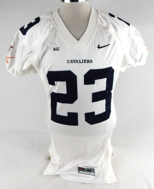 2002-03 Virginia Cavaliers #23 Game Used White Jersey Football NP R M 708