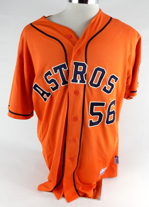 2013-17 Houston Astros #56 Game Used Orange Jersey NP Rem 48 058