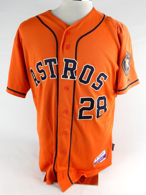 2013-17 Houston Astros #28 Game Used Orange Jersey NP Rem 46 061