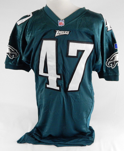 1990s Philadelphia Eagles Allen #47 Game Issued Green Jersey 46 186