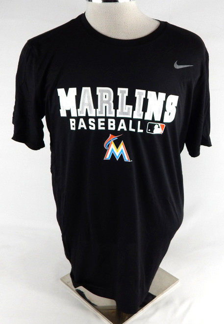 2017 Miami Marlins #79 Game Used Black Training Shirt XL 421