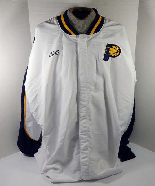 2000s Indiana Pacers Game Issued White Warm Up Jacket 54 DP59637