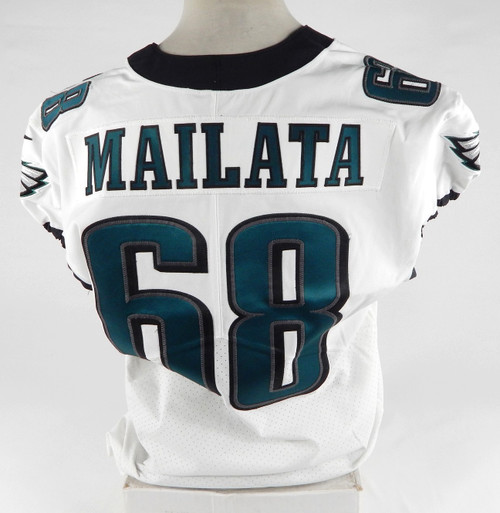 2017 Philadelphia Eagles Jordan Mailata #68 Game Used White Jersey 50 DP71296