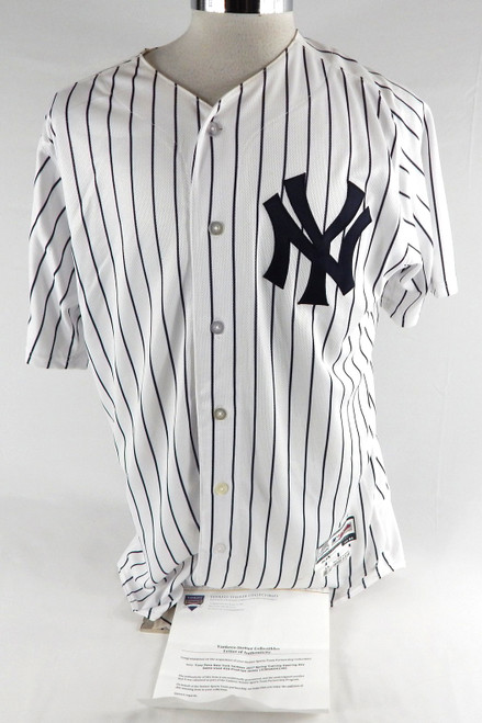 2017 New York Yankees Tony Pena #56 Game Used White Jersey ST Opening Day 44 318