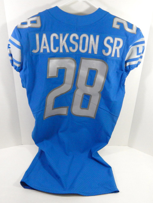 2019 Detroit Lions Mike Jackson Sr #28 Game Issued Blue Jersey 42 DP62735
