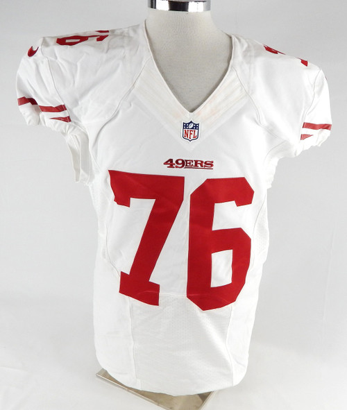 2016 San Francisco 49ers Colin Kelly #76 Game Issued White Jersey 46 368