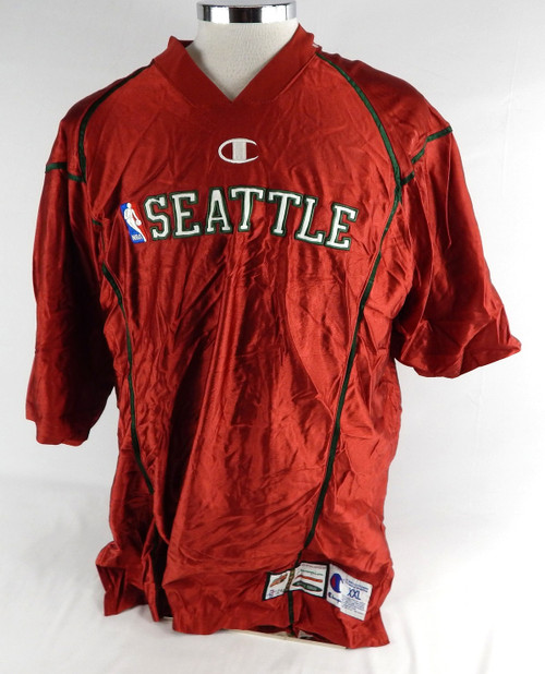 1999-01 Seattle SuperSonics #24 Game Used Red Shooting Shirt 2XL 619