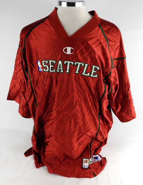 1999-01 Seattle SuperSonics #45 Game Used Red Shooting Shirt 2XL 618