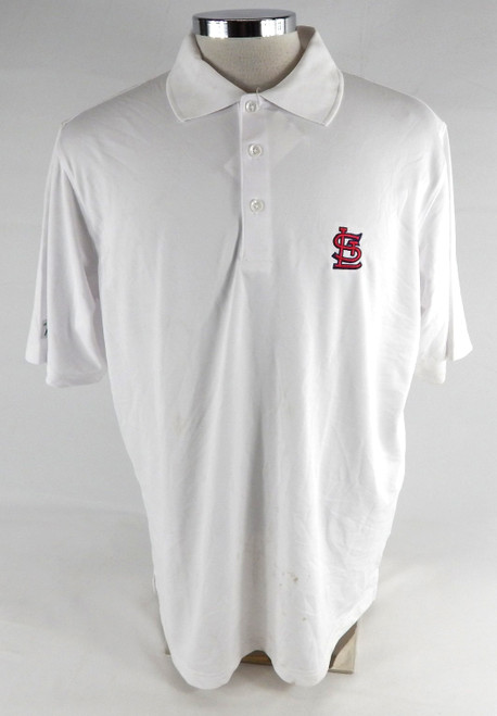 St. Louis Cardinals # Authentic White Polo Shirt L 638