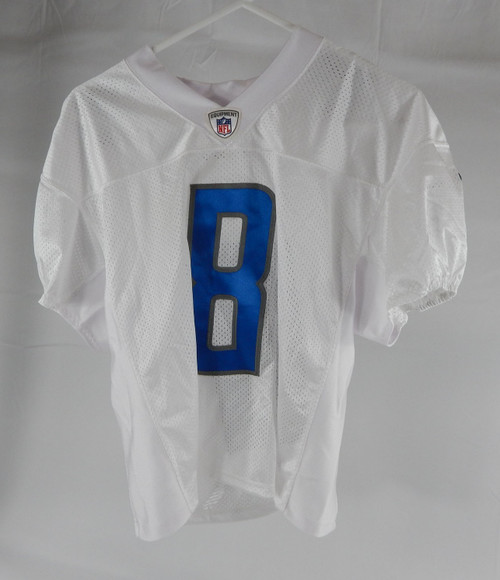 2017 Detroit Lions �Brad Kaaya� #8 Game Issued White Practice Jersey 46 227