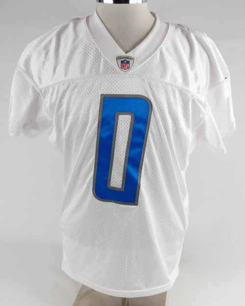 2021 Detroit Lions #0 Game Issued White Practice Jersey 46 159