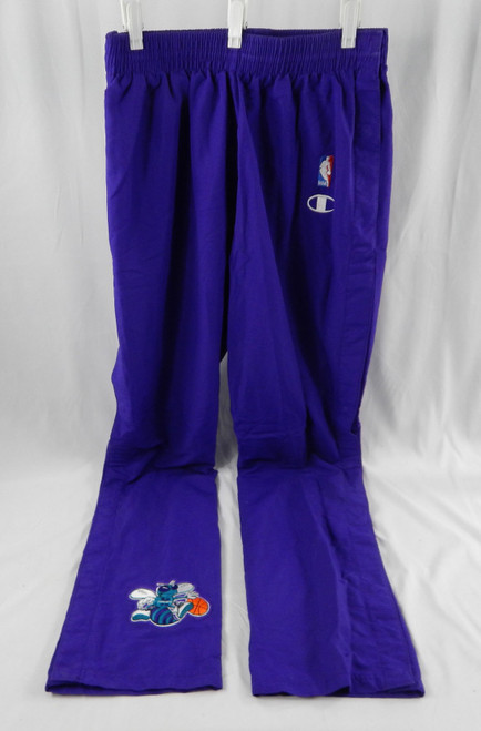 1990s Charlotte Hornets #32 Game Used Purple Warm Up Pants 40 524