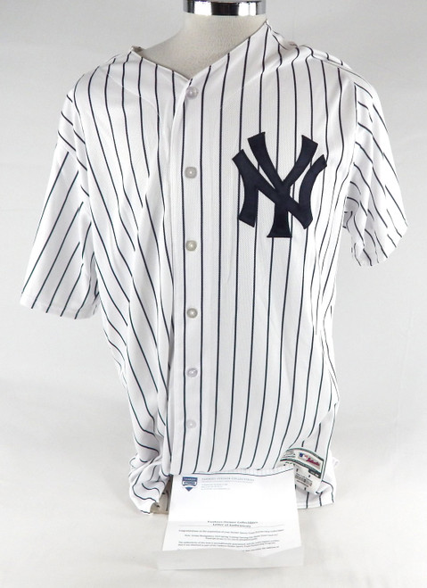 2017 New York Yankees Jordan Montgomery #47 Game Used White Jersey ST Opening 4