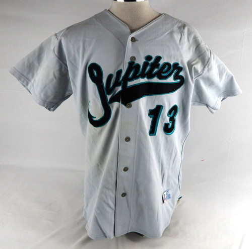 2000s Jupiter Hammerheads #13 Game Used Grey Jersey USA Flag Patch 46 661