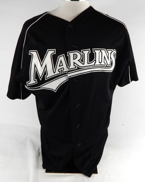 Florida Marlins Nate Bump #40 Game Used Black Jersey ST BP XL 671