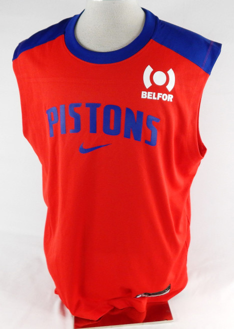 2024-25 Detroit Pistons Cole Swider #13 Game Used Red Tank Top Shirt XL 362