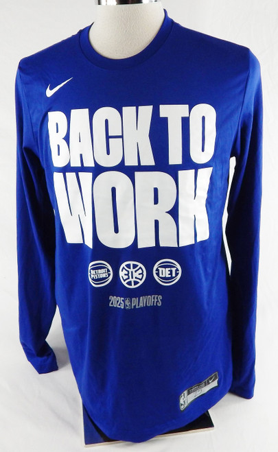 2024-25 Detroit Pistons Marcus Sasser #25 Game Used Blue Shirt NBA Playoffs L 75