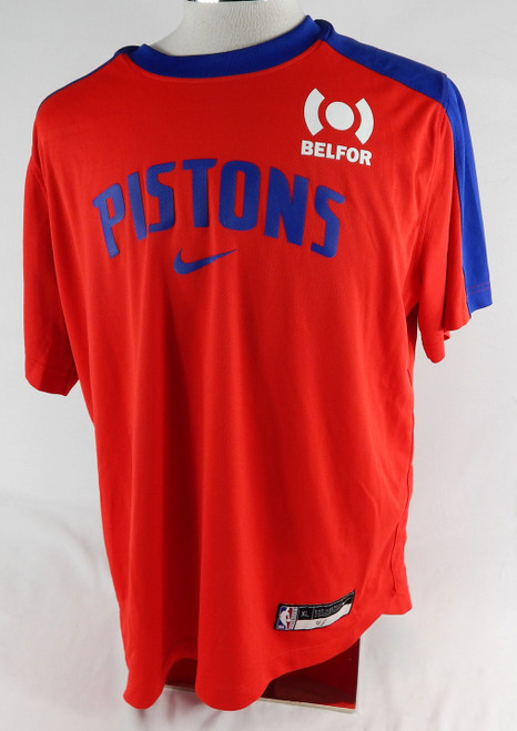 2024-25 Detroit Pistons #48 Game Used Red Shooting Shirt XL 396