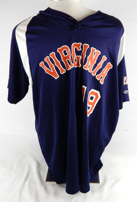 Virginia Cavaliers #19 Game Used Navy Jersey Baseball XXL 669