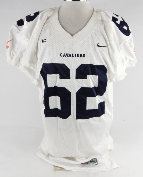 2003 Virginia Cavaliers #62 Game Used White Jersey Football NP Rem XL 678