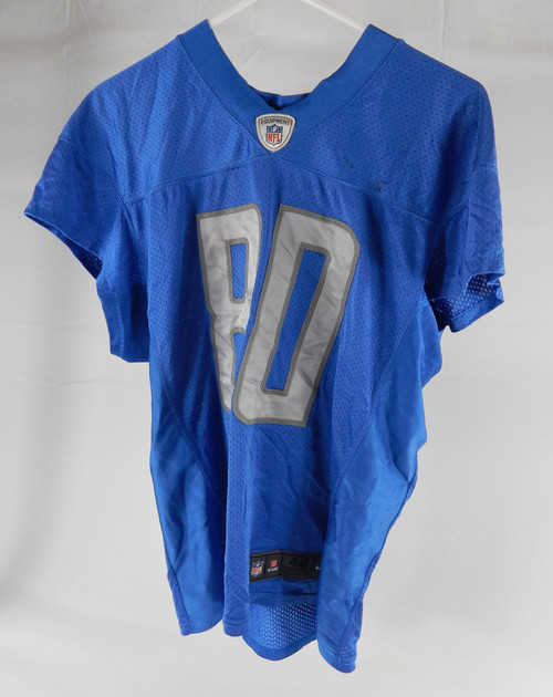 2017 Detroit Lions Michael Roberts� #80 Game Used Blue Practice Jersey 46 238