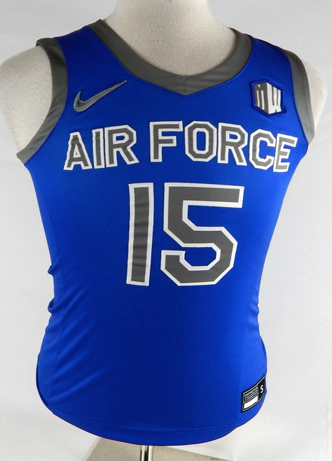 2023-24 Air Force Falcons #15 Game Issued Pos Used Blue Jersey Basketball S 034
